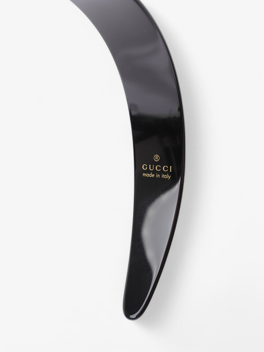 Gucci Crystal Interlocking Headband Black / Silver Acetate Image 6