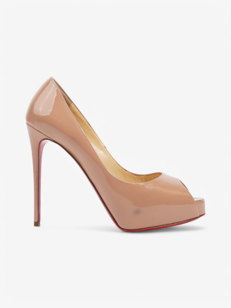  Christian Louboutin New Very Prive 120 Nude Patent Leather EU 37 UK 4