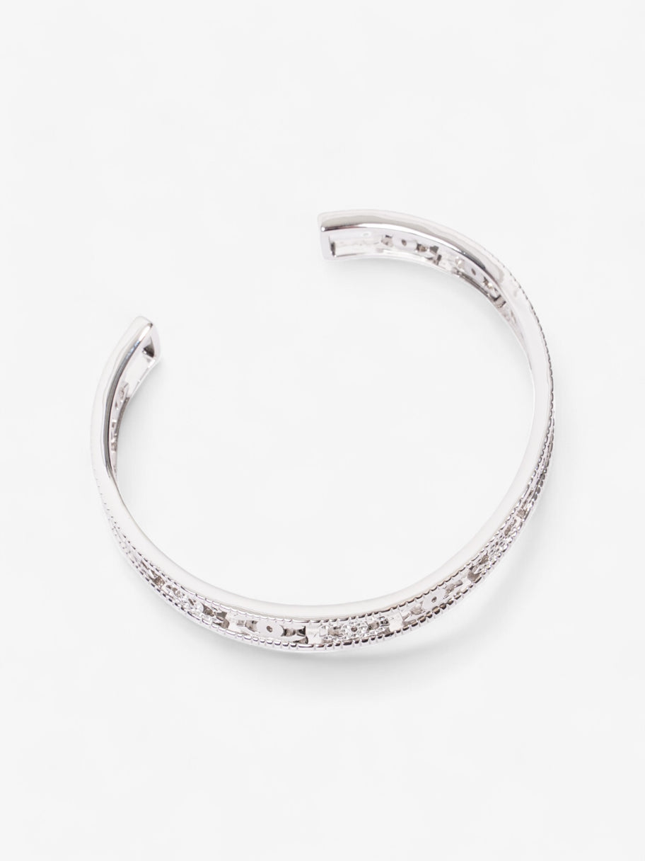 Chanel Iconic CC Crystal Bangle Silver / White Base Metal Medium Image 2