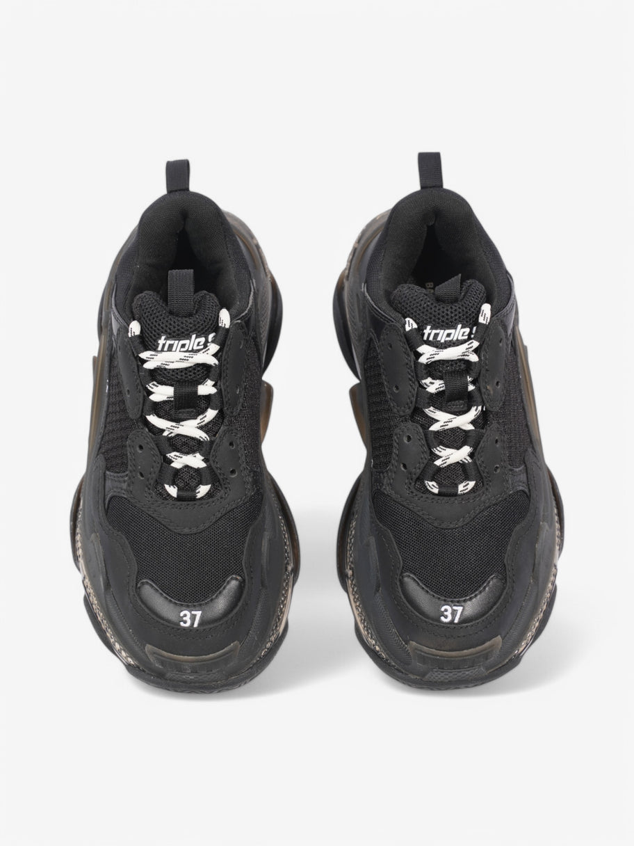 Balenciaga Triple S Clear Sole Black / White Mesh EU 37 UK 4 Image 8