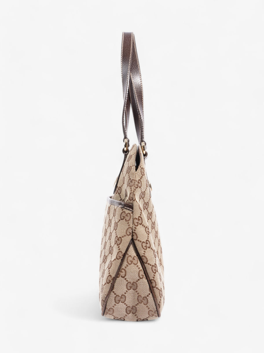 Gucci Charmy Front Pocket Shoulder Bag GG Supreme / Beige / Brown Canvas Image 3
