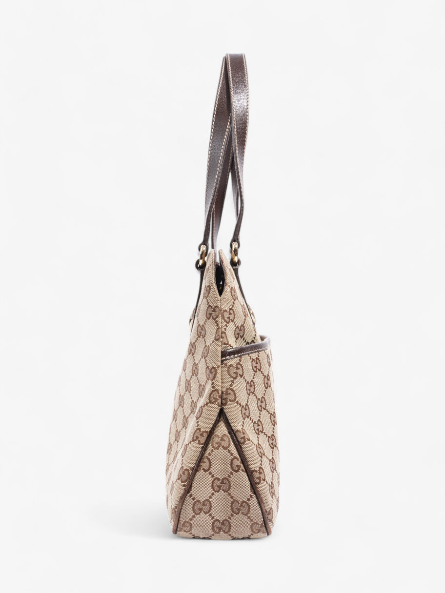 Gucci Charmy Front Pocket Shoulder Bag GG Supreme / Beige / Brown Canvas Image 5