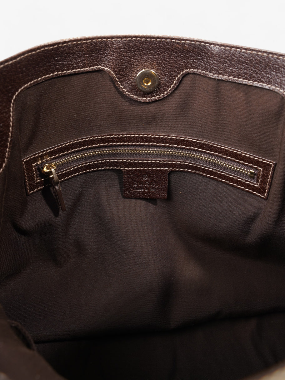 Gucci Charmy Front Pocket Shoulder Bag GG Supreme / Beige / Brown Canvas Image 7