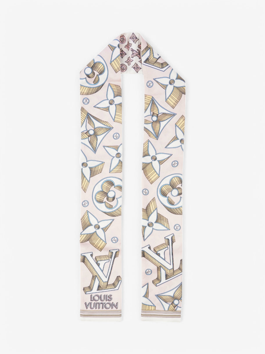 Louis Vuitton Bandeau White  / Brown / Pink Silk Image 1