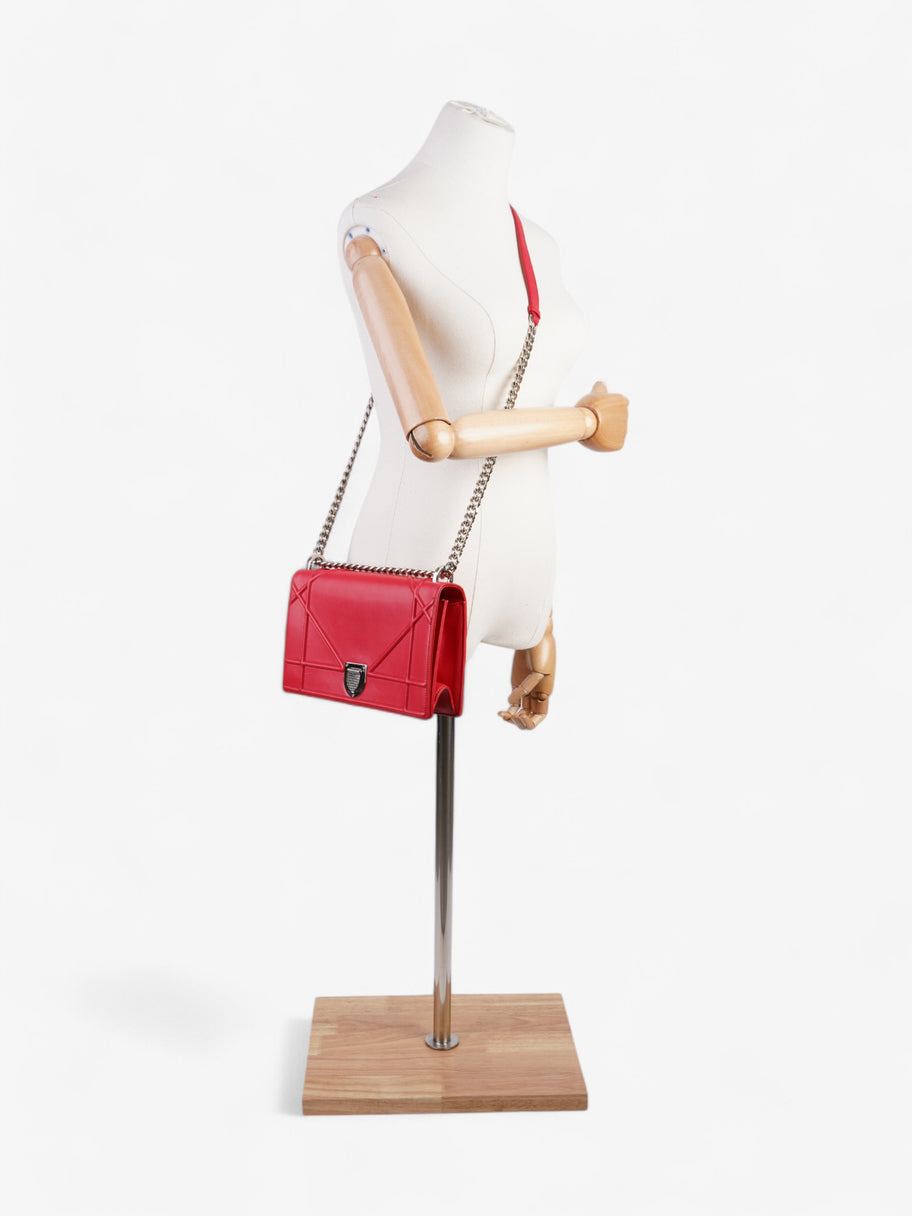 Christian Dior Diorama Red Calfskin Leather Medium Image 2
