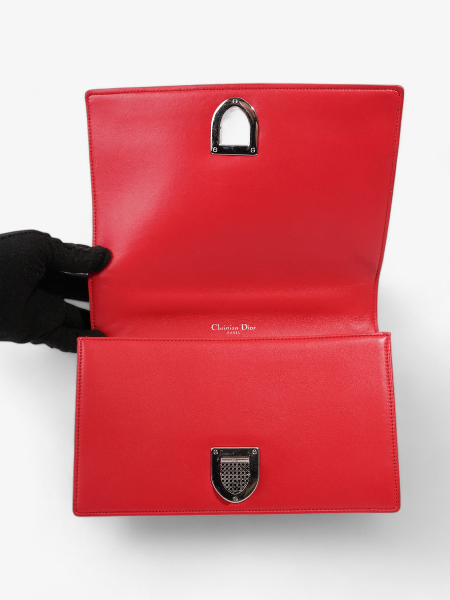 Christian Dior Diorama Red Calfskin Leather Medium Image 9