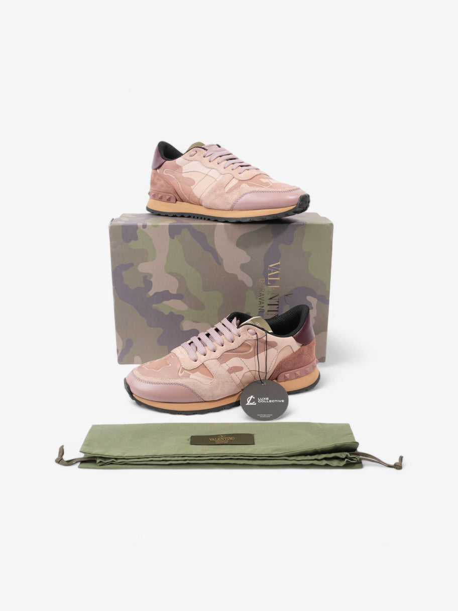 Valentino Rockstud Runners Pink Camouflage  Suede EU 37 UK 4 Image 10