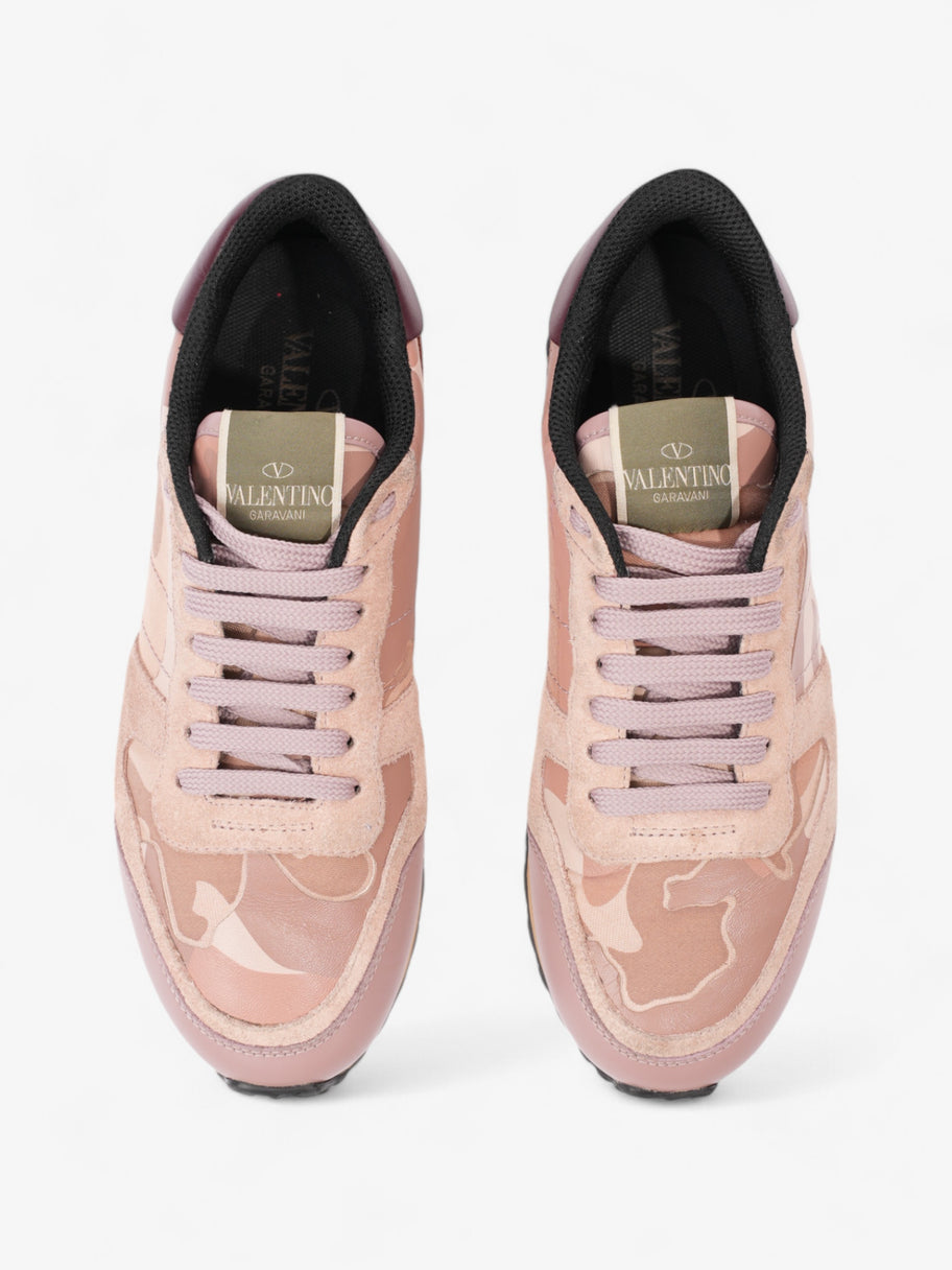Valentino Rockstud Runners Pink Camouflage  Suede EU 37 UK 4 Image 8