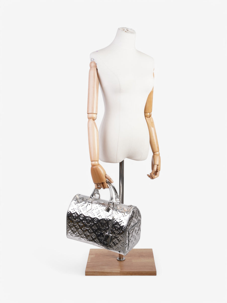 Louis Vuitton Miroir Speedy Silver Vinyl 35 Image 2