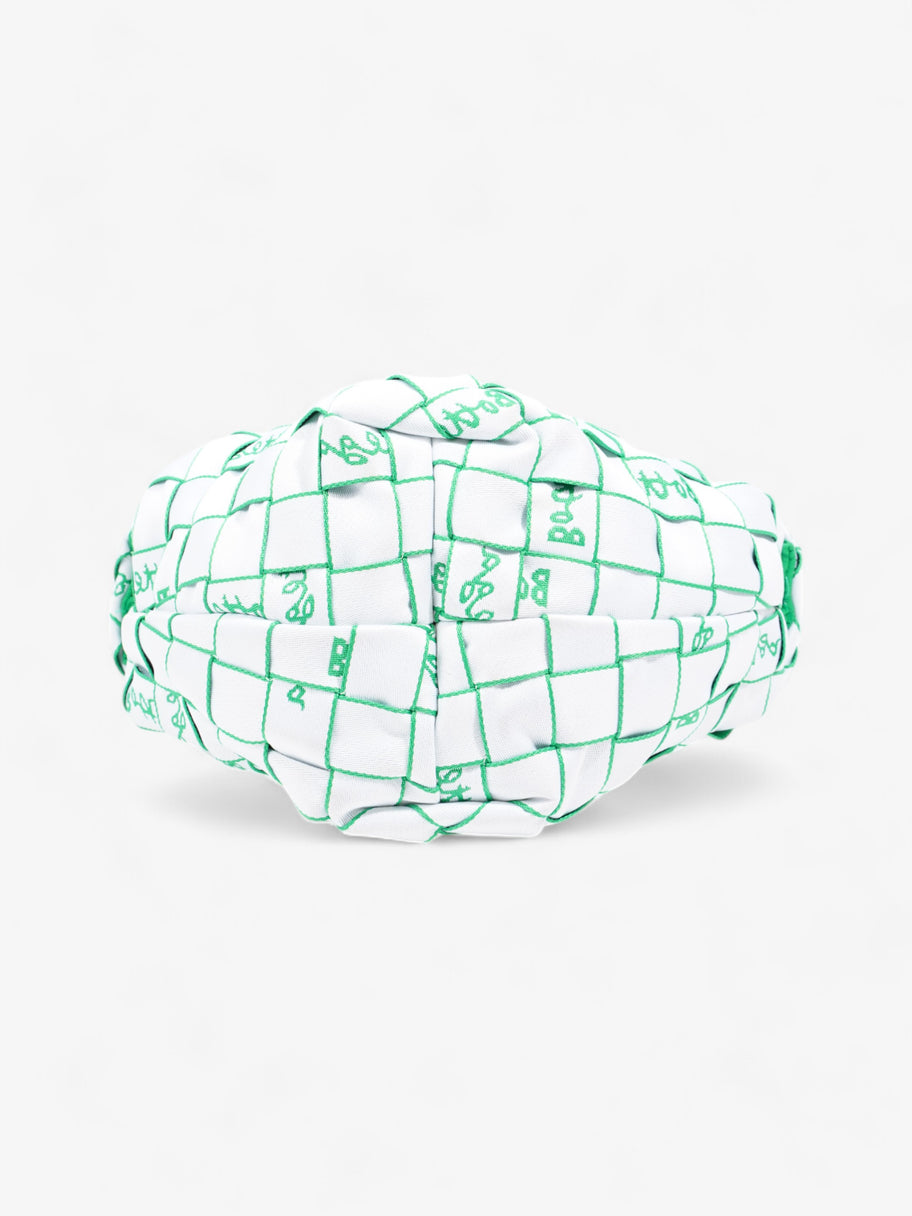 Bottega Veneta Double Knot Bag White / Green Fabric Mini Image 6