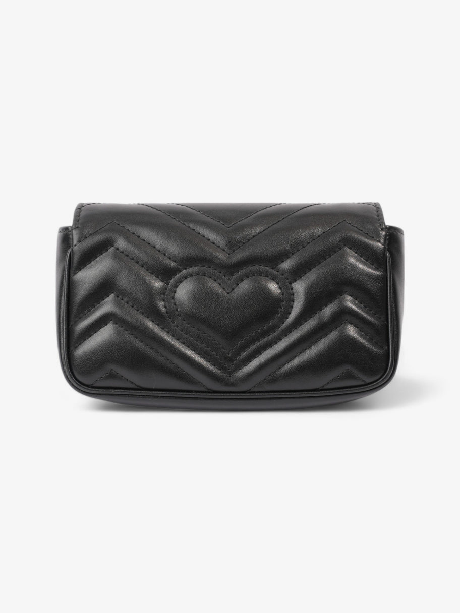 Gucci GG Marmont Black Matelasse Leather Super Mini Image 4