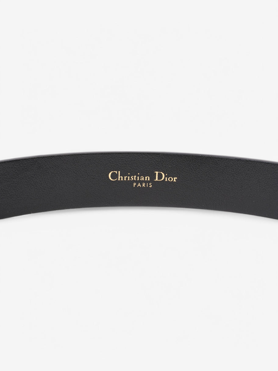 Christian Dior CD Belt Black / Gold Leather 75cm Image 3