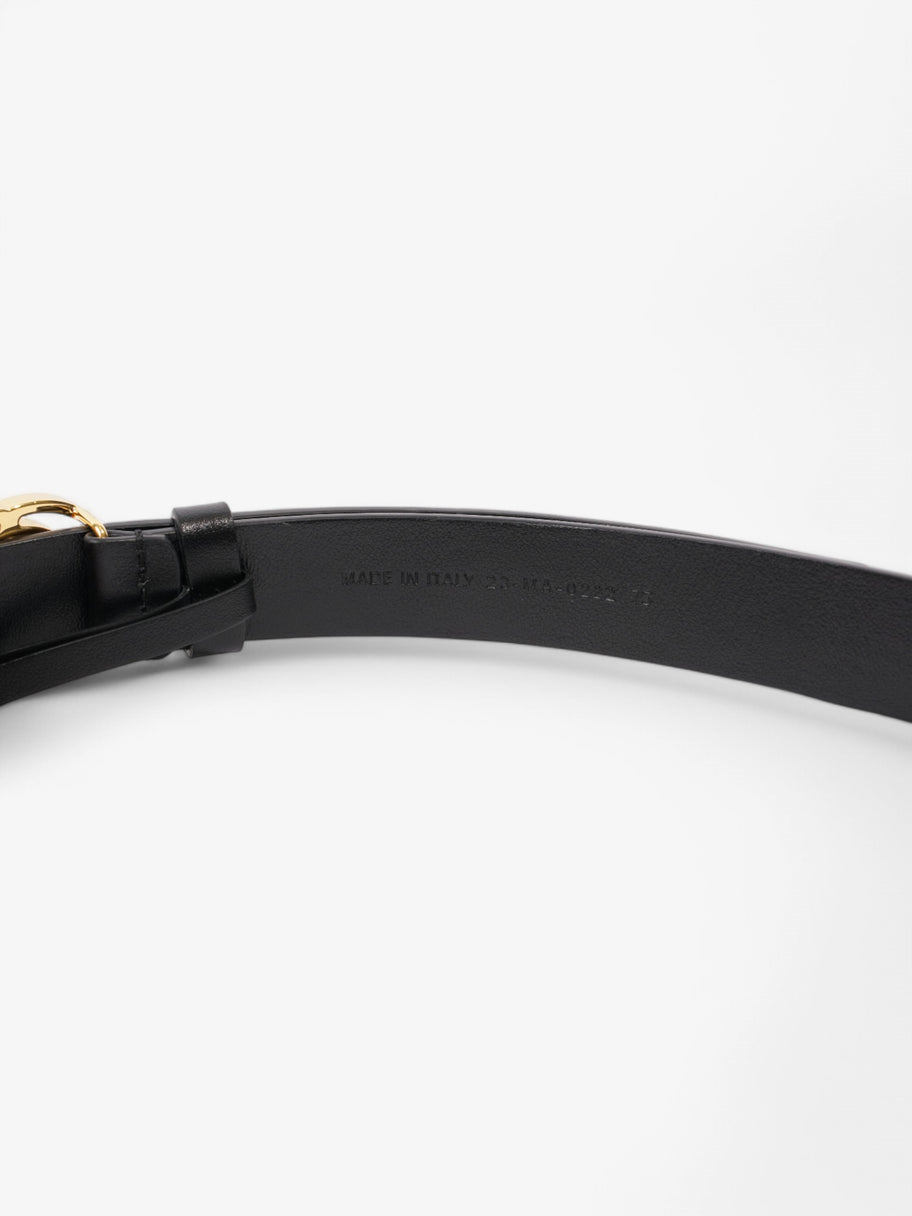 Christian Dior CD Belt Black / Gold Leather 75cm Image 5