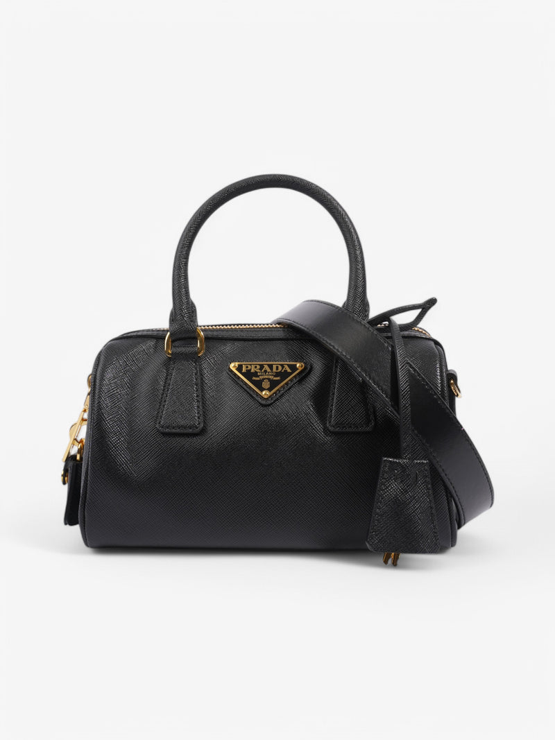  Prada Top Handle Bag Black Saffiano Leather