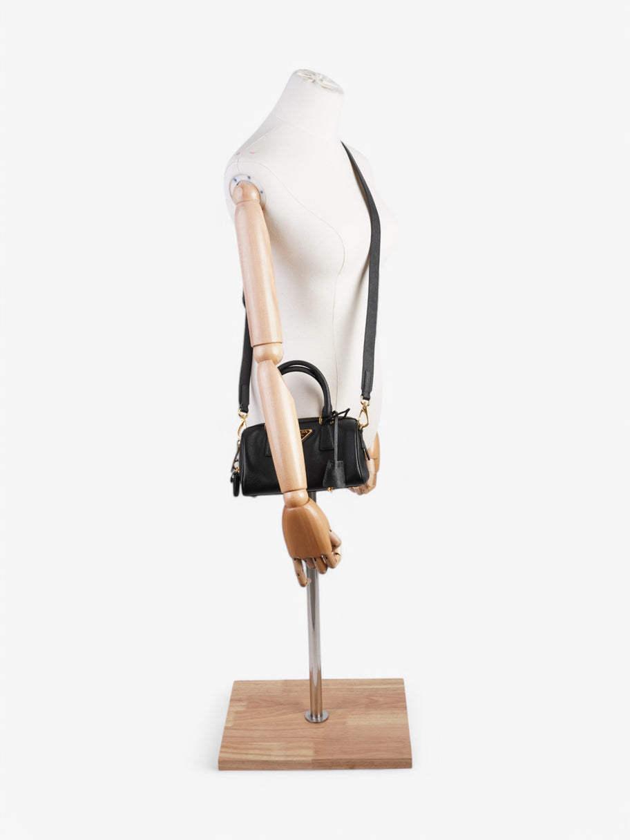 Prada Top Handle Bag Black Saffiano Leather Image 2