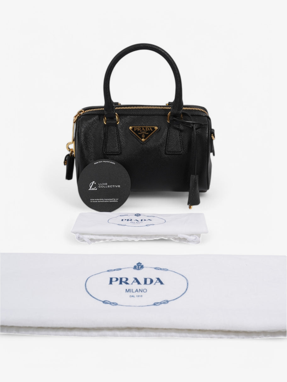 Prada Top Handle Bag Black Saffiano Leather Image 8