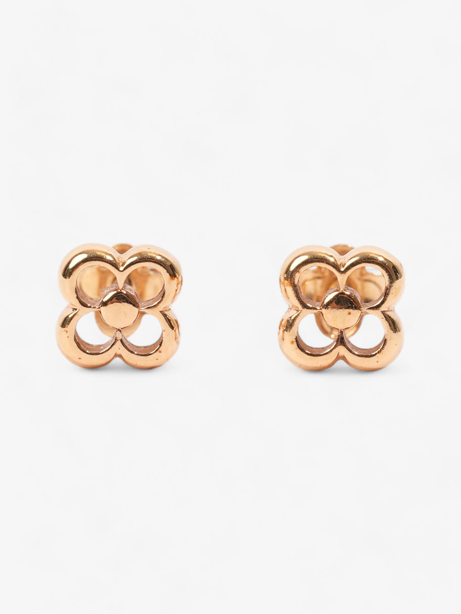 Louis Vuitton Gold Flower Logo Studs Gold Base Metal Image 1