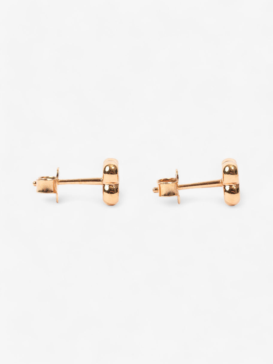Louis Vuitton Gold Flower Logo Studs Gold Base Metal Image 3