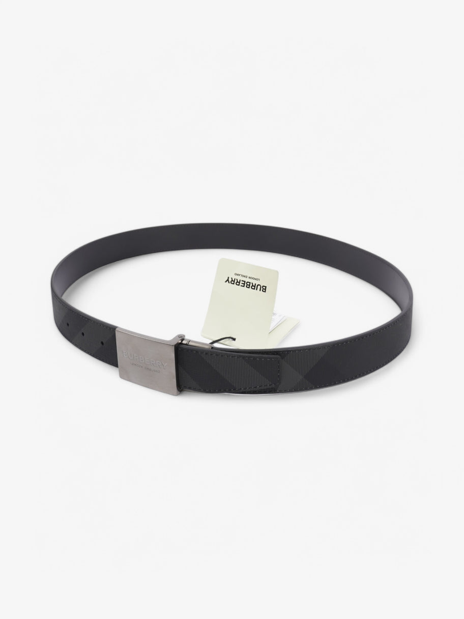 Burberry Reversible Belt Charcoal / Graphite Coated Canvas 100cm 40