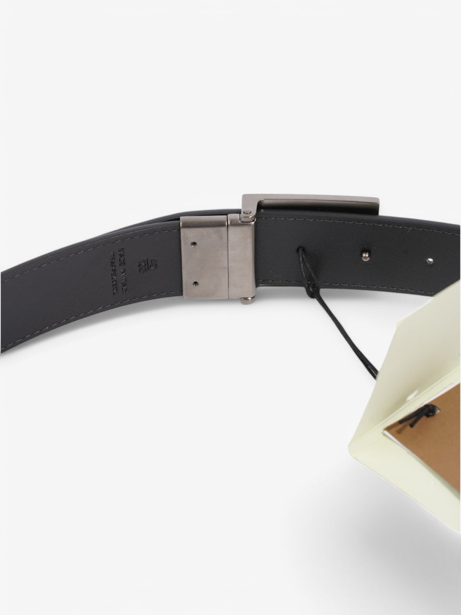 Burberry Reversible Belt Charcoal / Graphite Coated Canvas 100cm 40