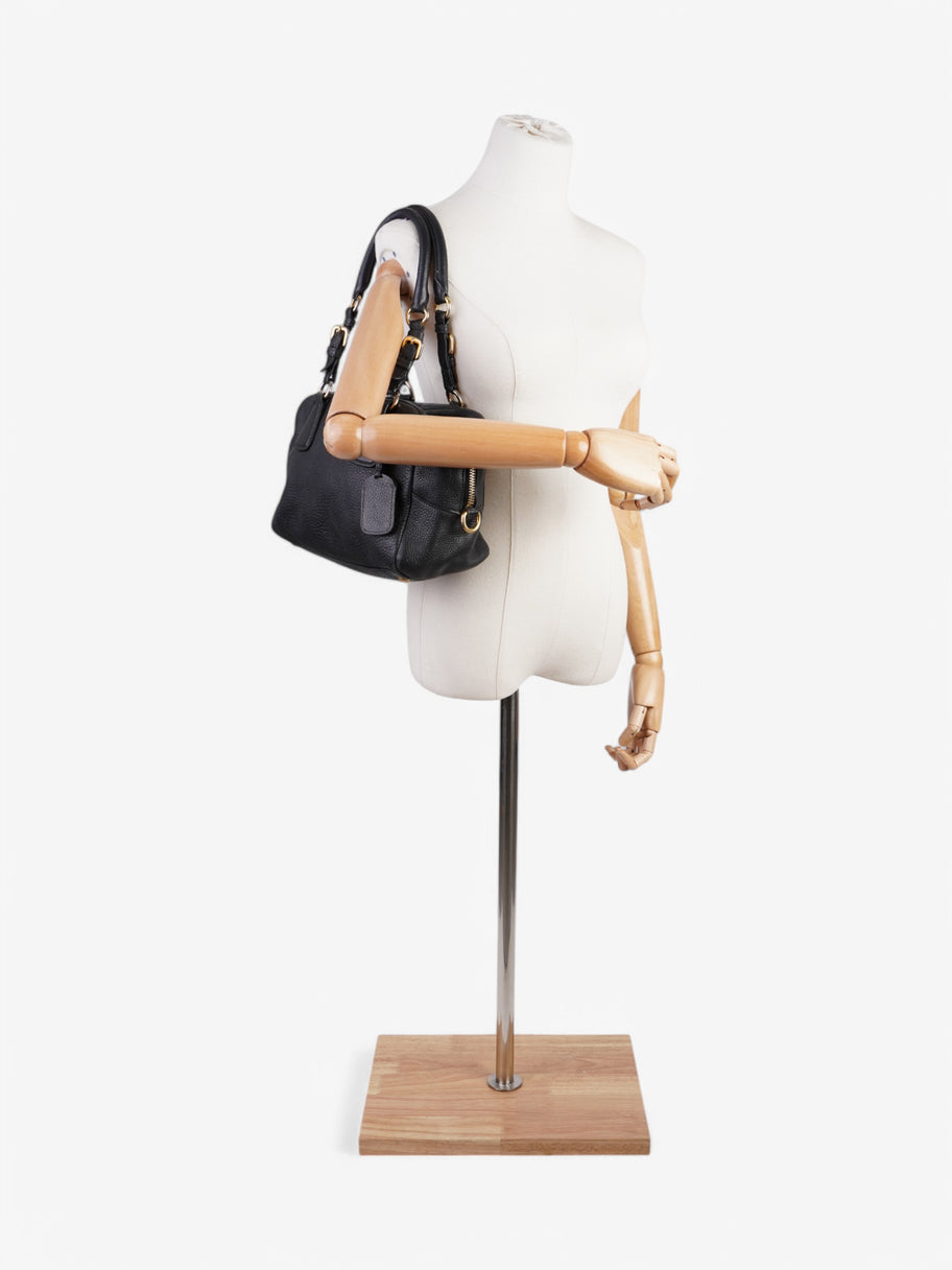Prada Handbag Black Leather Image 2