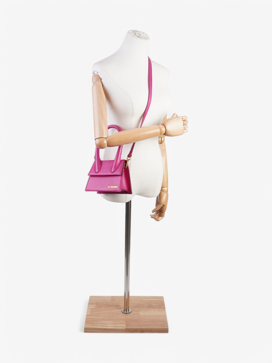 Jacquemus Le Chiquito Moyen Fuschia Pink Leather Image 2
