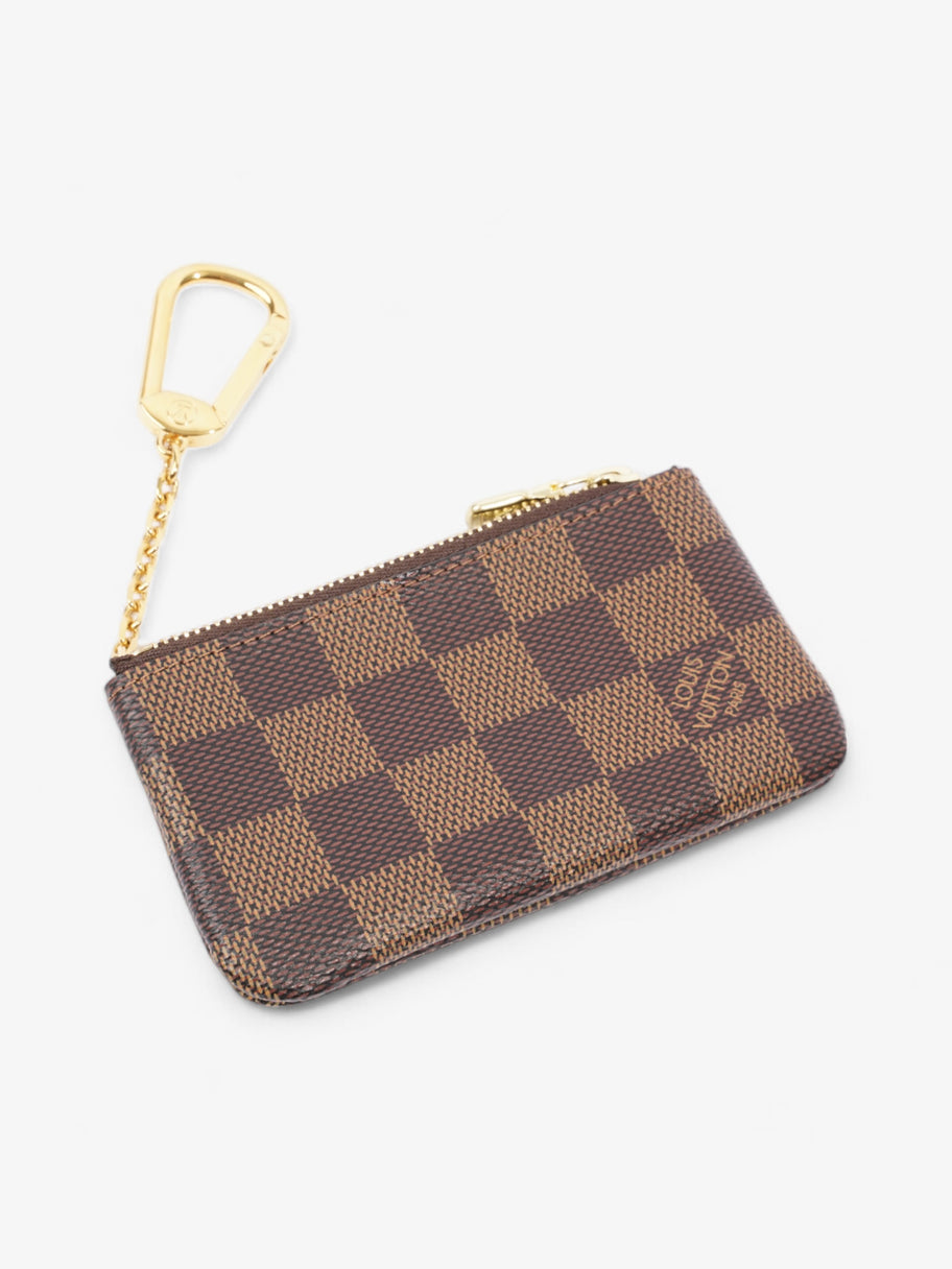 Louis Vuitton Key Pouch Damier Ebene / Gold Coated Canvas Image 6