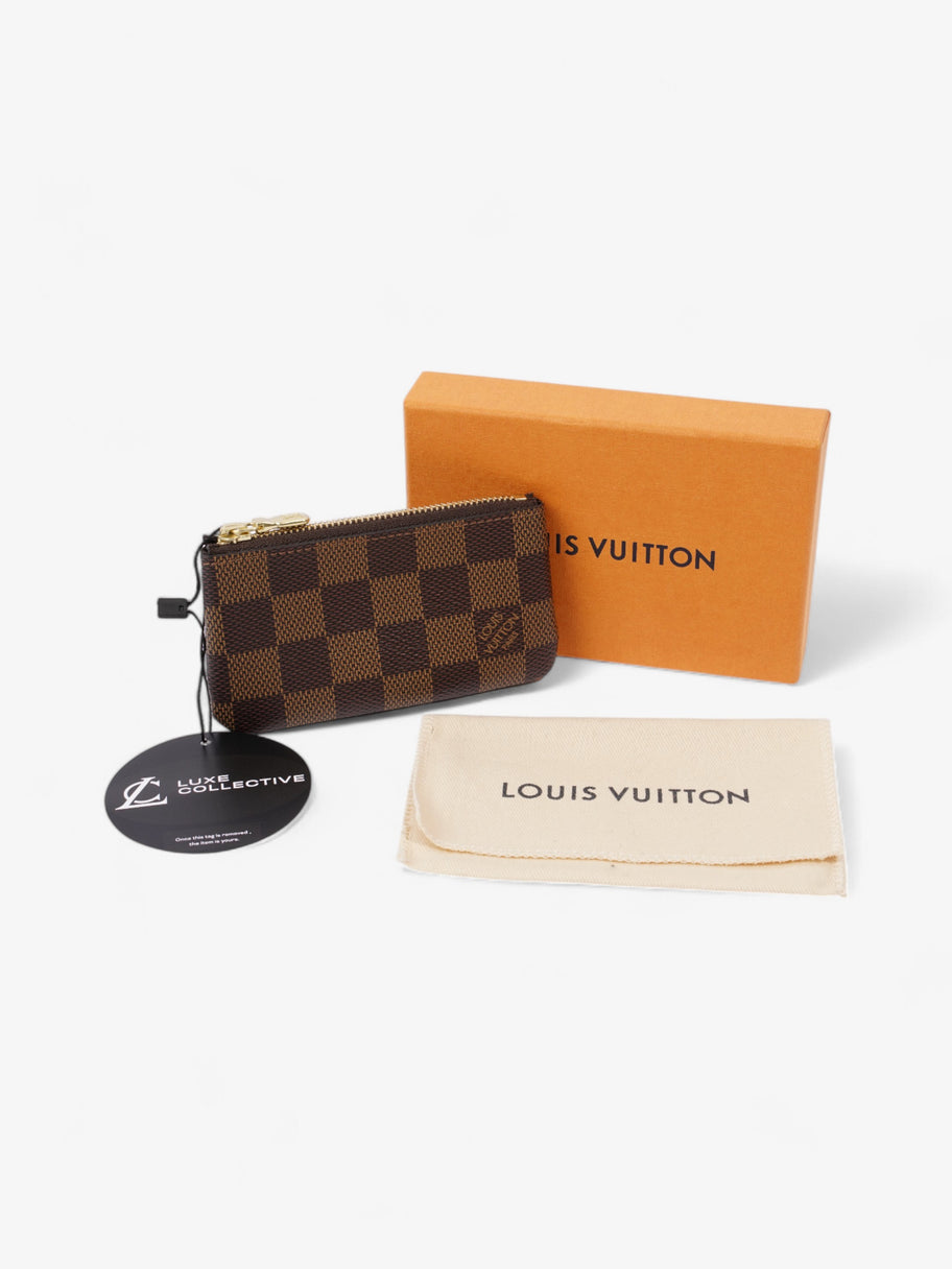 Louis Vuitton Key Pouch Damier Ebene / Gold Coated Canvas Image 8