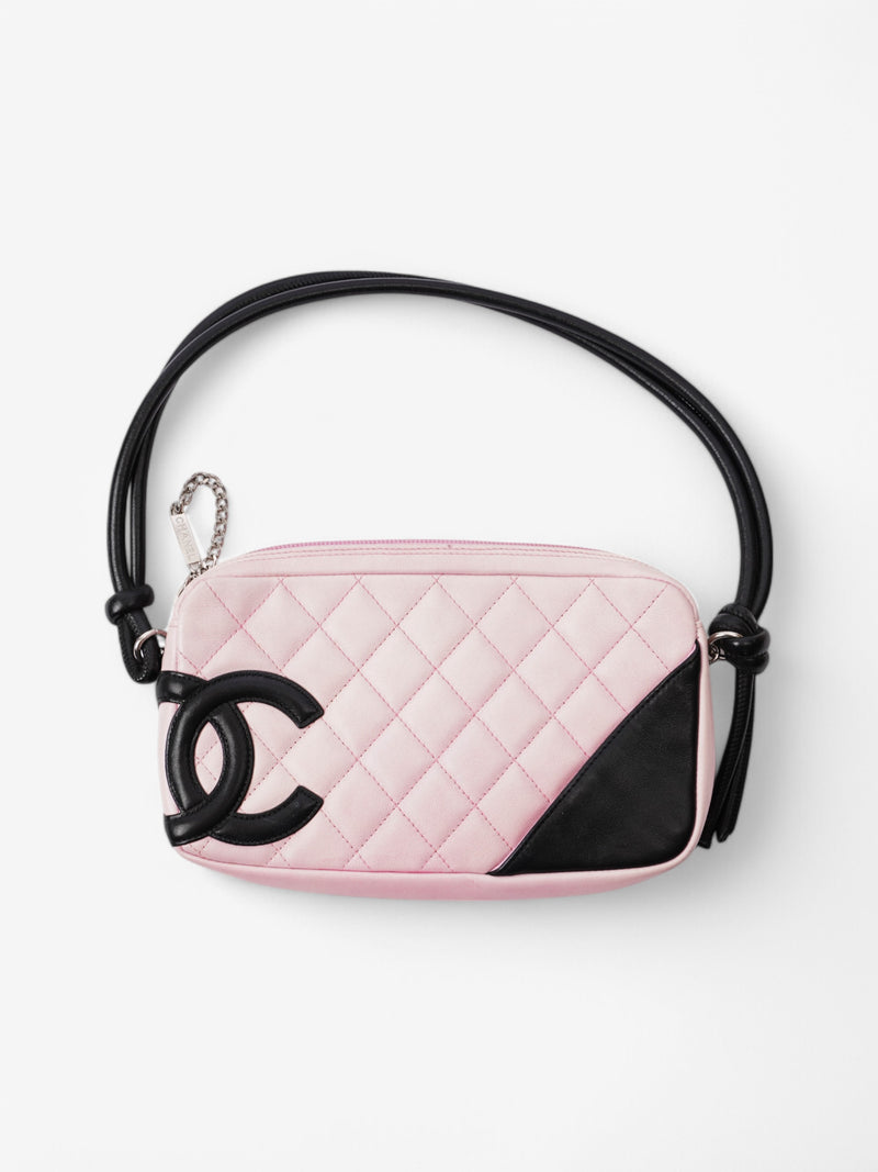  Chanel Cambon Pink / Black Leather