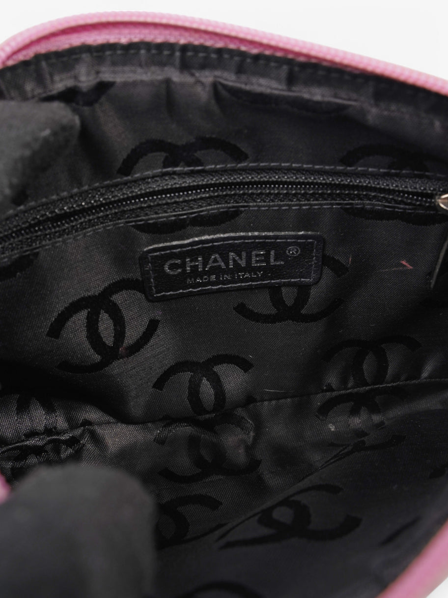 Chanel Cambon Pink / Black Leather Image 13
