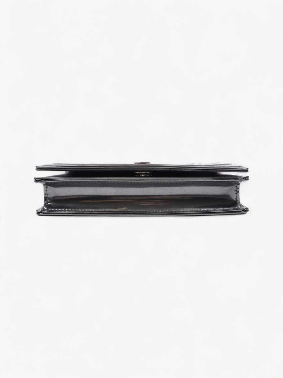 Christian Dior Diorama Wallet on Chain Grey Leather Image 6