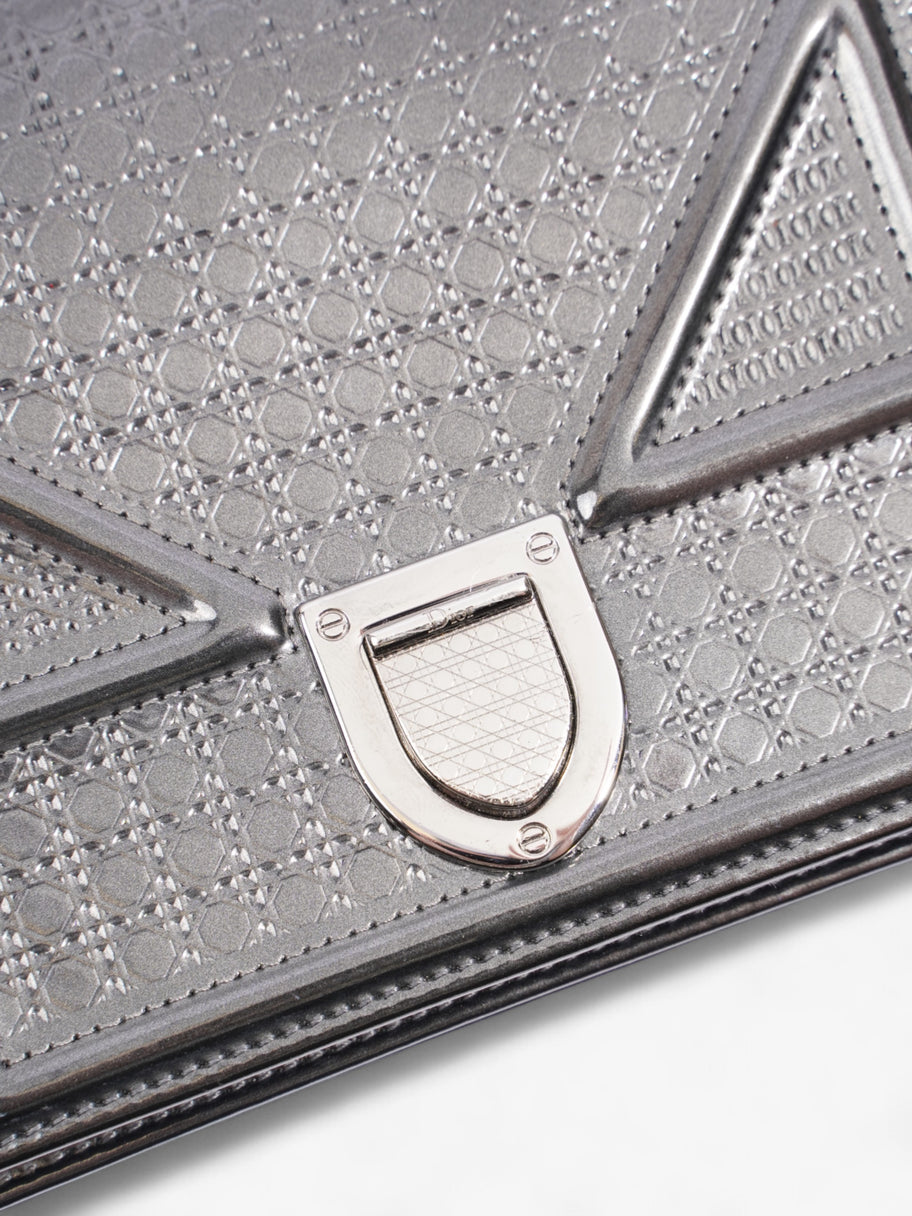 Christian Dior Diorama Wallet on Chain Grey Leather Image 7