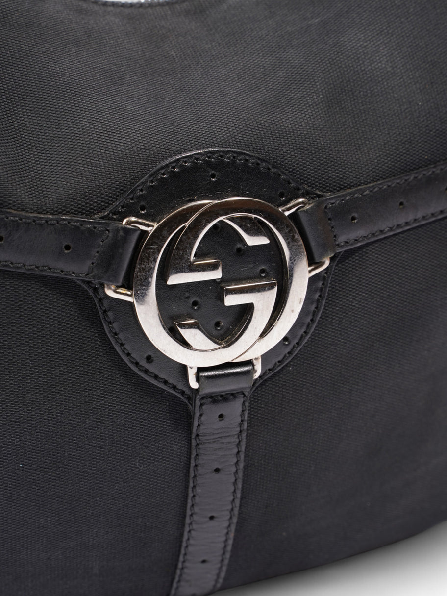 Gucci Reins Hobo Black Canvas Image 7