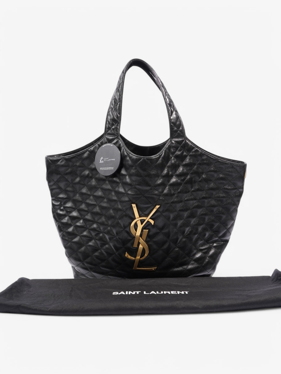 Saint Laurent Icare Shopping Bag Black Lambskin Leather Maxi Image 9
