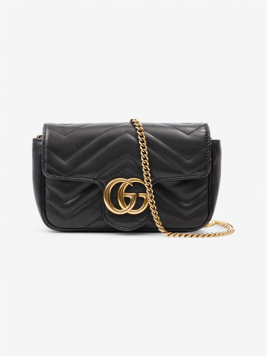 Gucci Marmont Flap Black Leather Super Mini Image 1