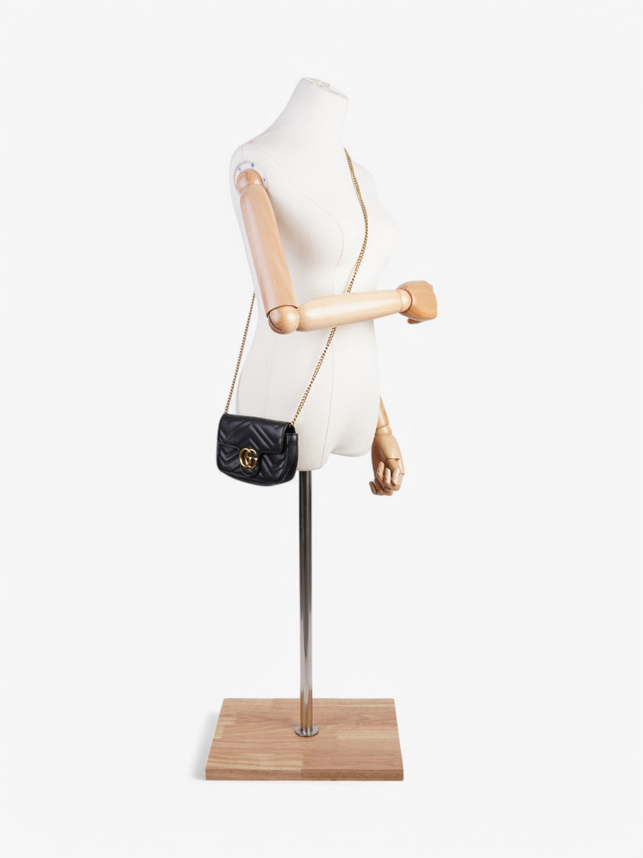 Gucci Marmont Flap Black Leather Super Mini Image 2