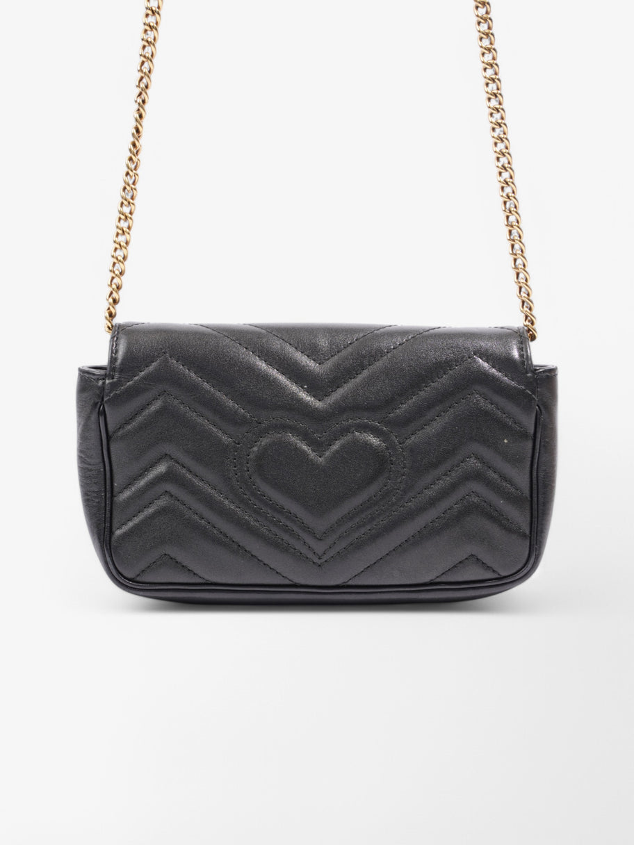 Gucci Marmont Flap Black Leather Super Mini Image 4