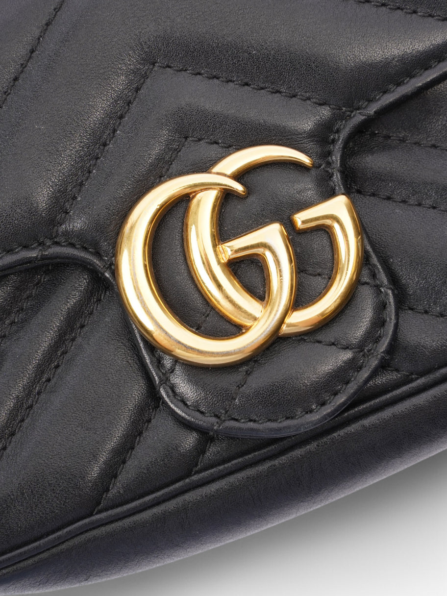 Gucci Marmont Flap Black Leather Super Mini Image 7