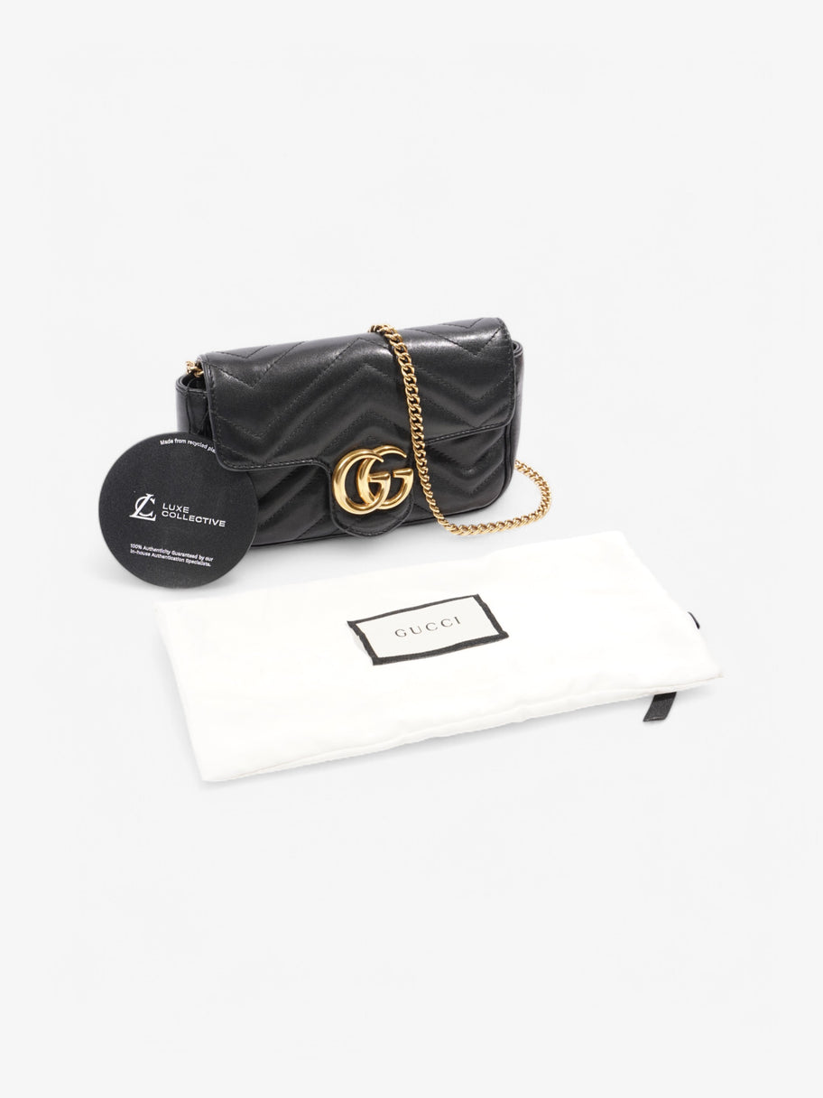 Gucci Marmont Flap Black Leather Super Mini Image 9