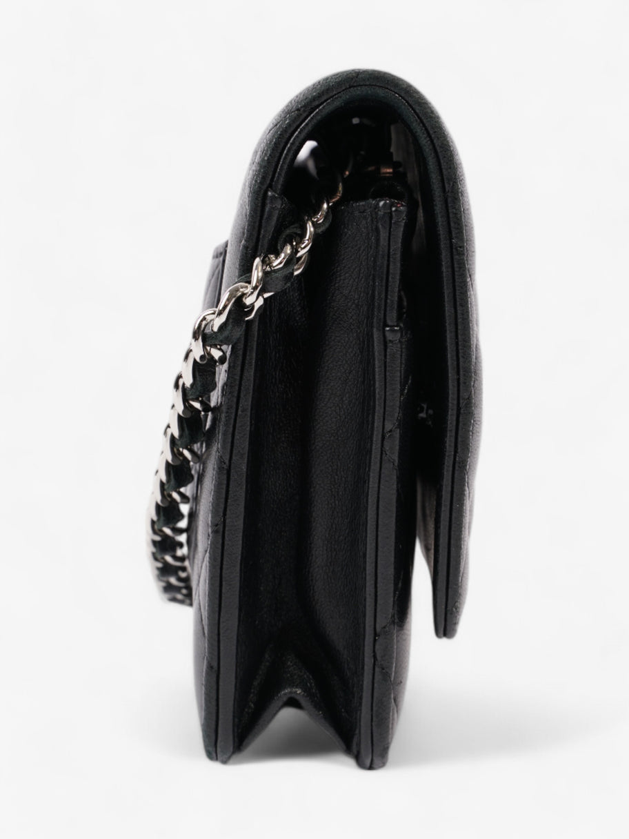Chanel Wallet On Chain Black Lambskin Leather Image 3
