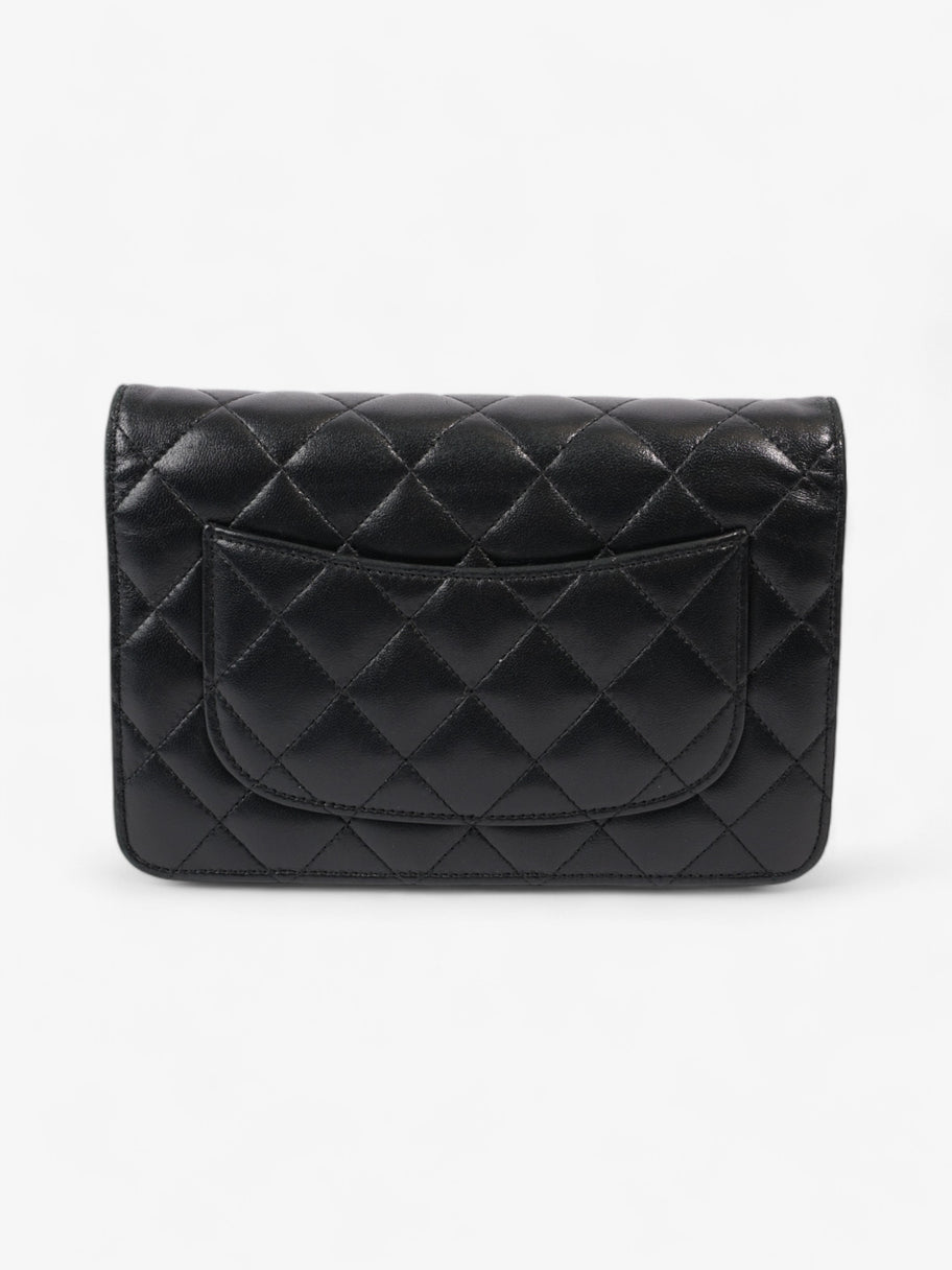 Chanel Wallet On Chain Black Lambskin Leather Image 4