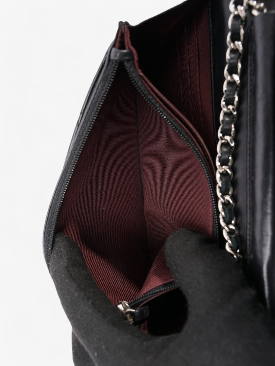 Chanel Wallet On Chain Black Lambskin Leather Image 8
