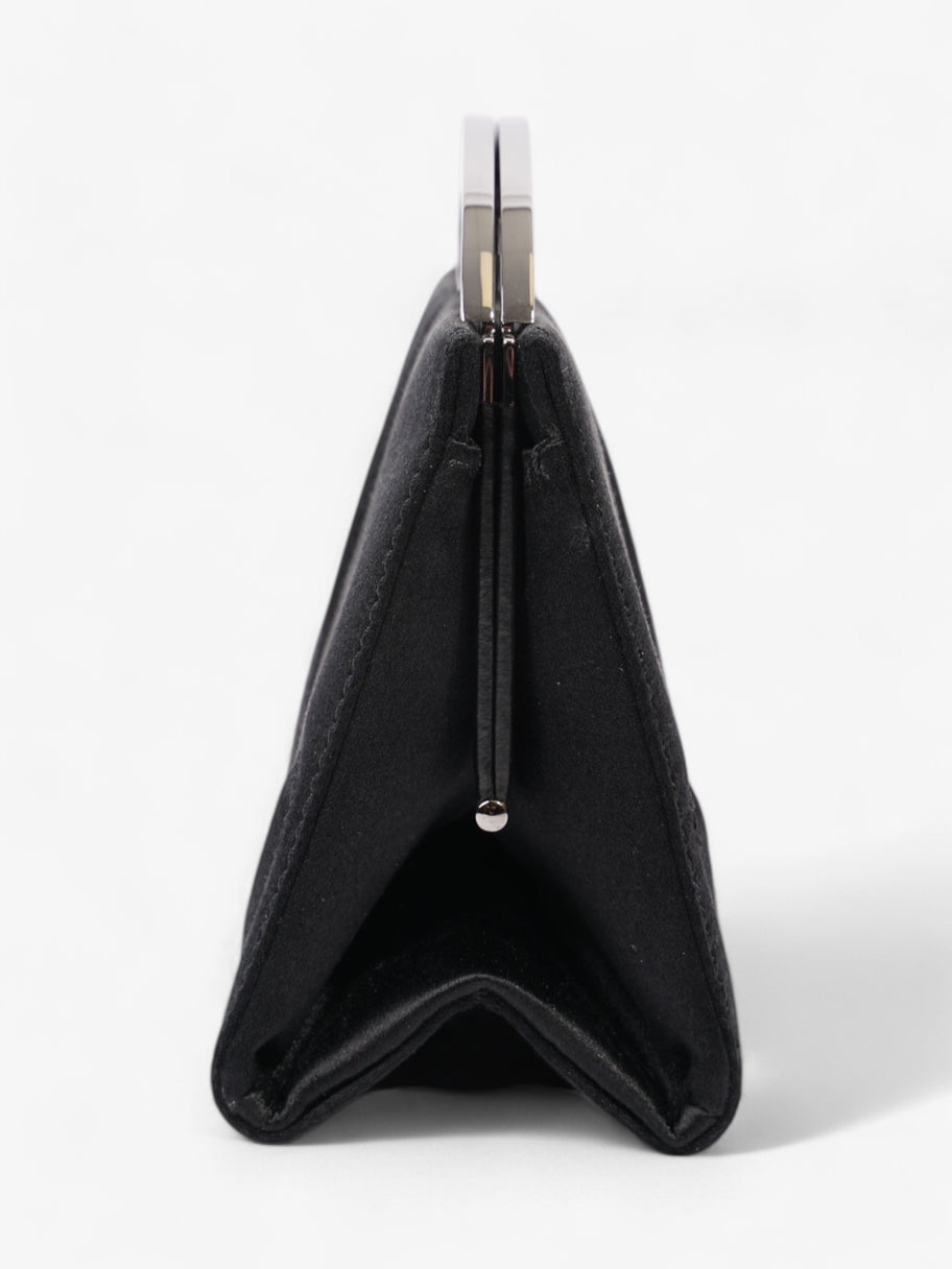 Chanel CC Clutch Black Satin Image 3