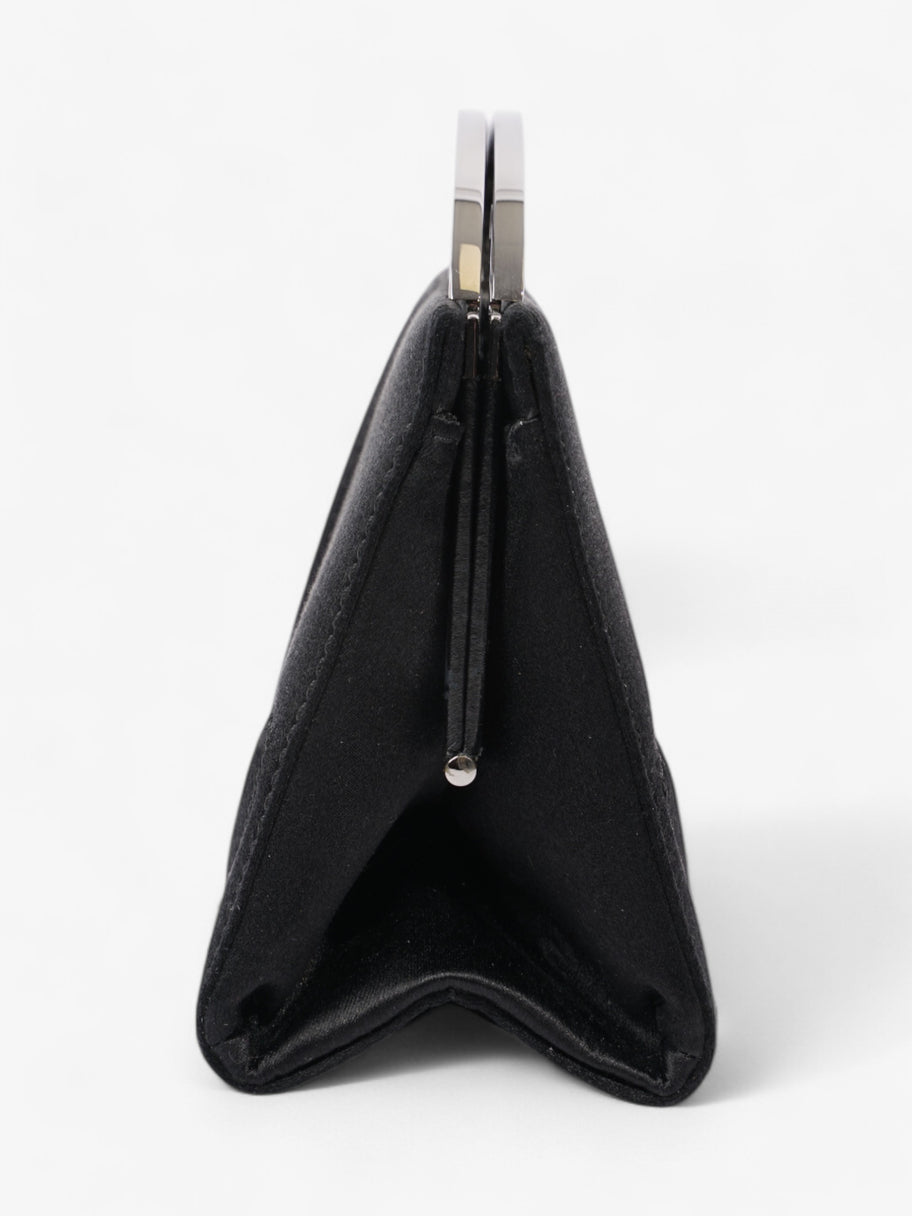 Chanel CC Clutch Black Satin Image 5