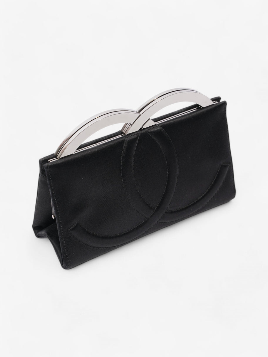 Chanel CC Clutch Black Satin Image 7