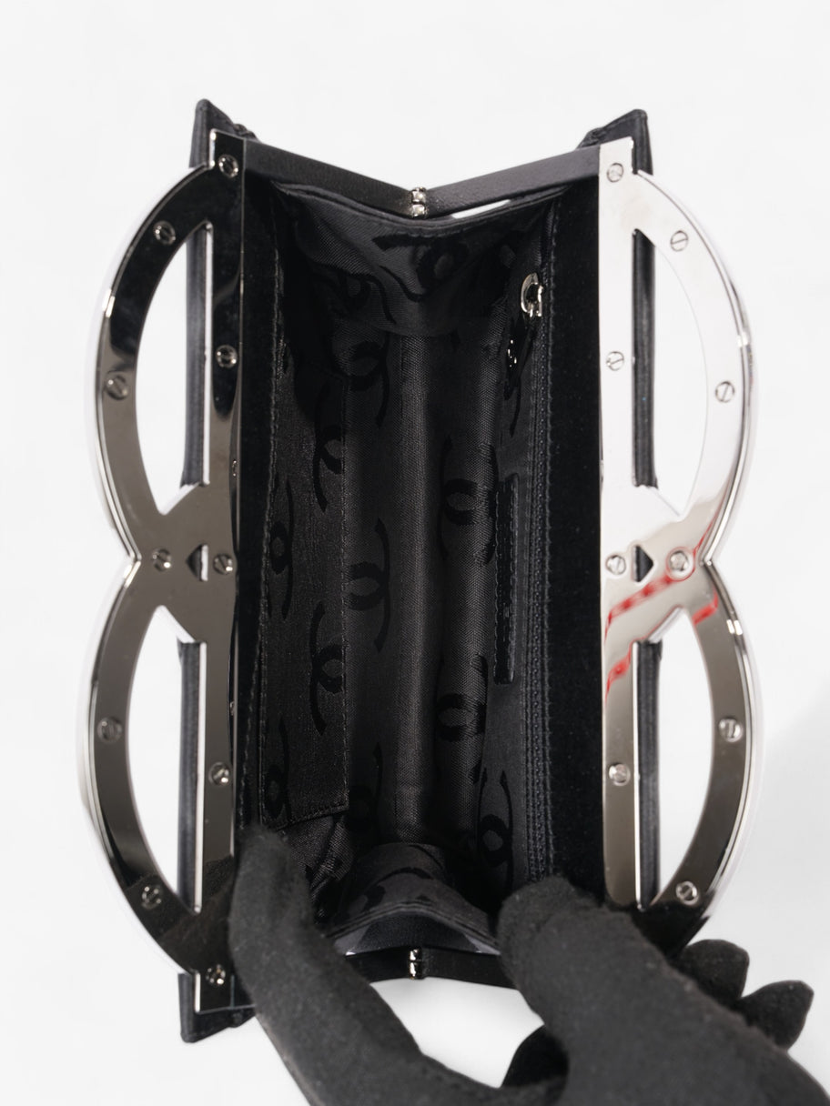 Chanel CC Clutch Black Satin Image 8