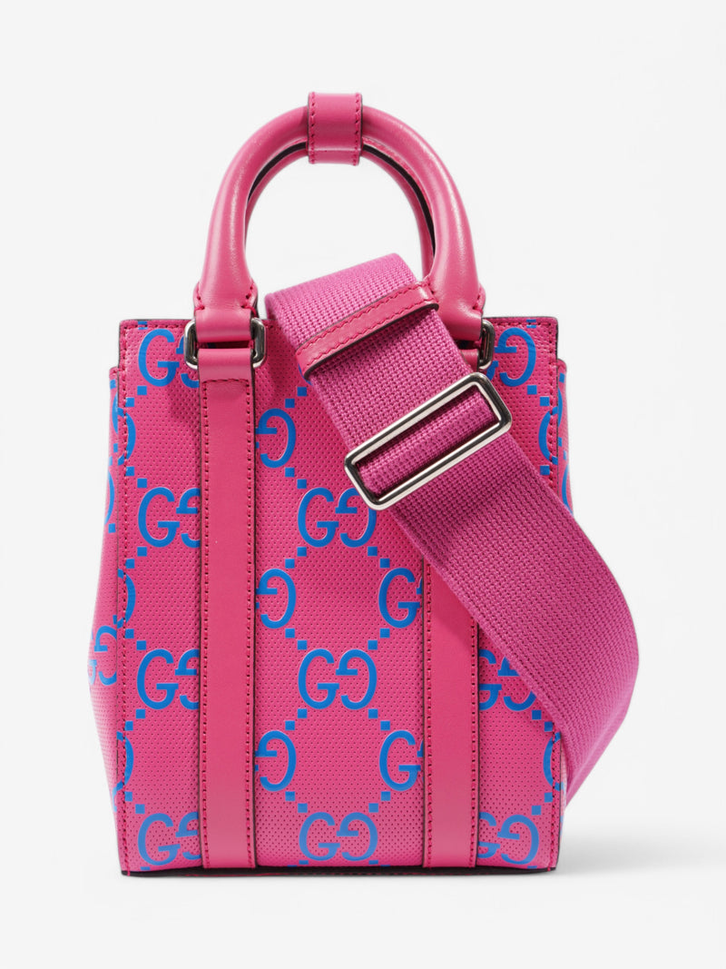  Gucci GG Mini Tote Bag Pink / Blue Leather