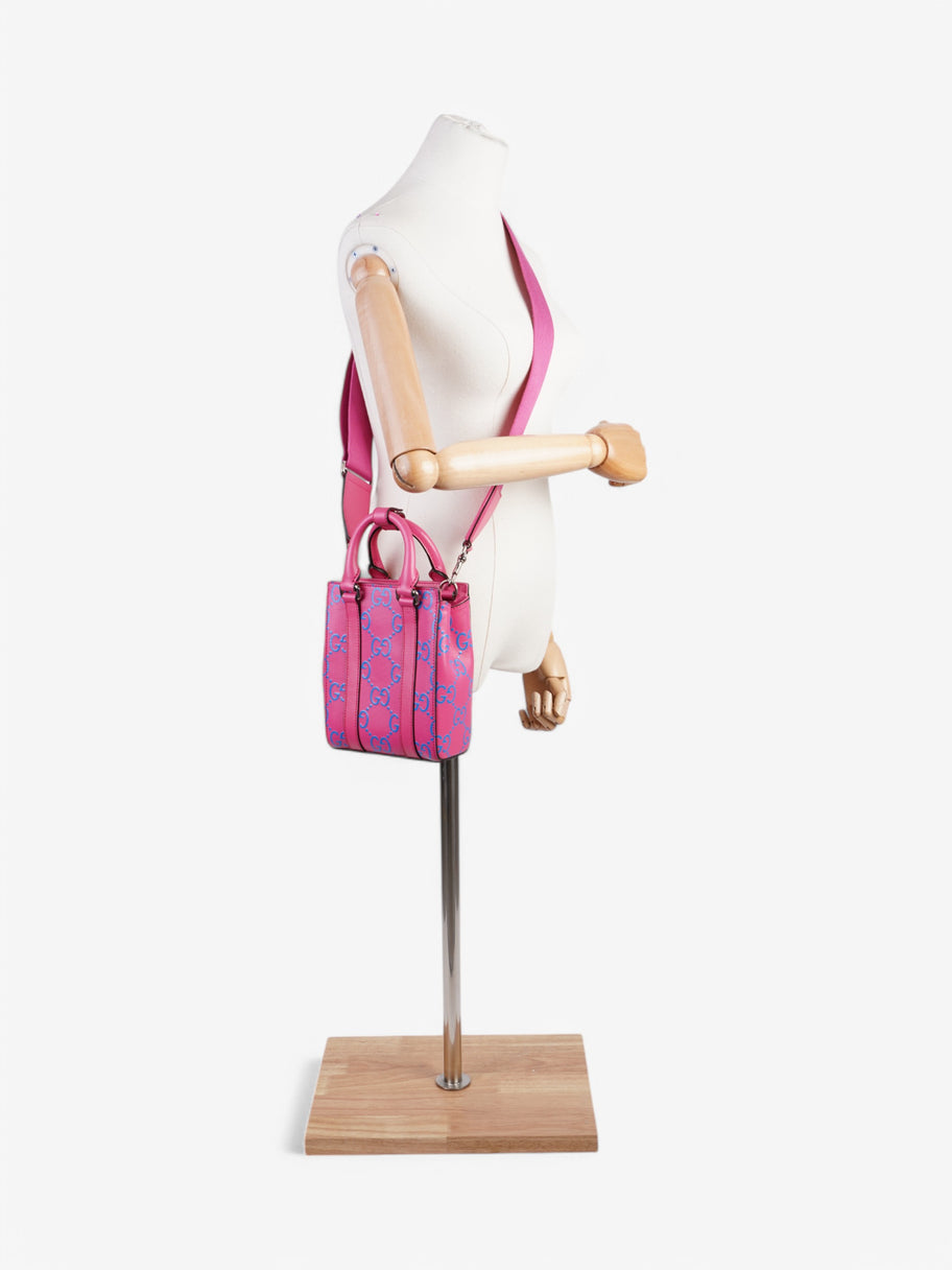 Gucci GG Mini Tote Bag Pink / Blue Leather Image 2