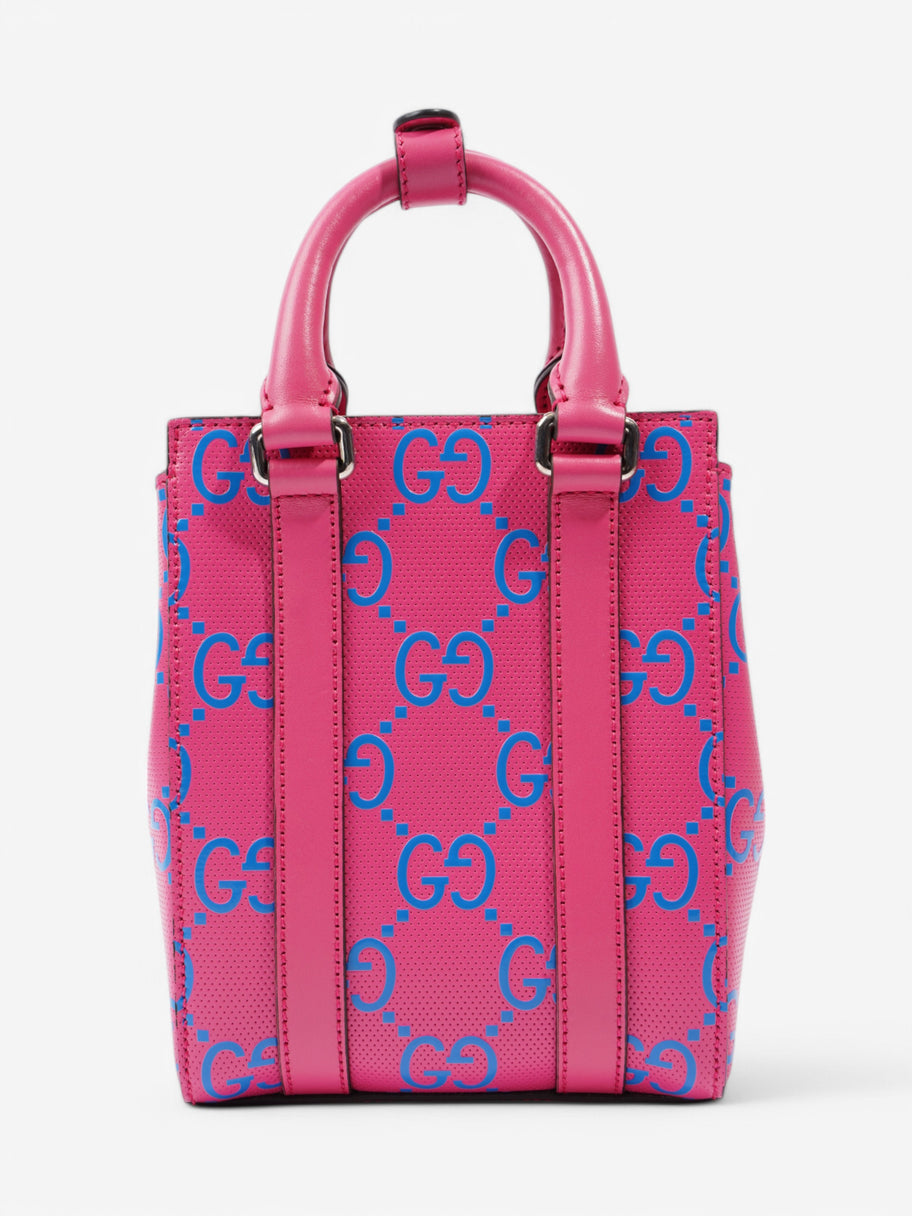 Gucci GG Mini Tote Bag Pink / Blue Leather Image 4