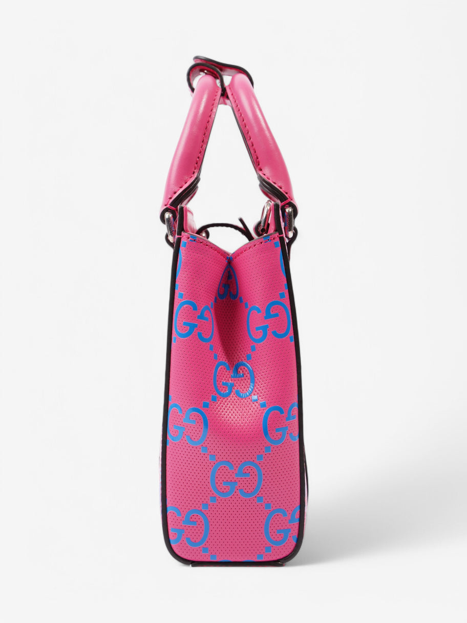 Gucci GG Mini Tote Bag Pink / Blue Leather Image 5